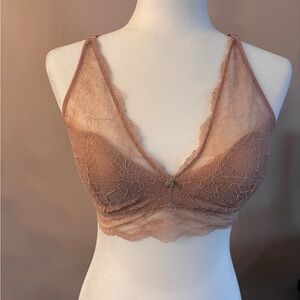 VENUS Sexy Lace Bralette in tan/blush pink